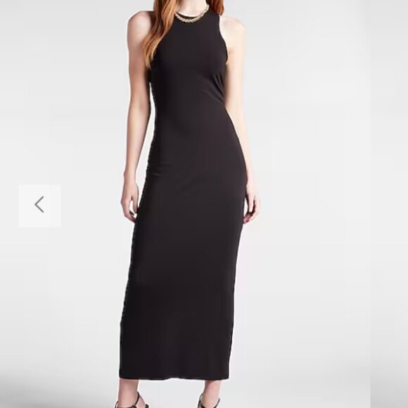 Express Dresses & Skirts - Express Body Contour High Neck Back Cutout Maxi Dress Size Large